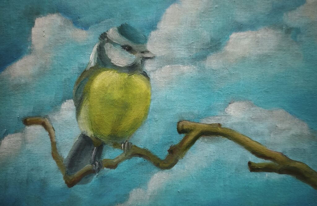 Peinture à l’huile sur bois marouflé, 20 cm x 13 cm, 2026 de Michèle Beck