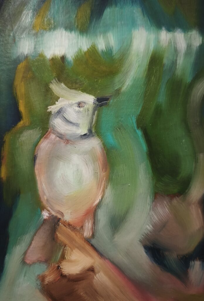 Peinture à l’huile sur bois marouflé, 13 cm x 19 cm, 2026 de Michèle Beck