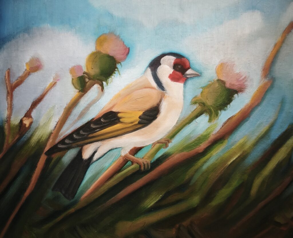 Peinture à l’huile sur bois marouflé, 27 cm x 22 cm, 2026 de Michèle Beck