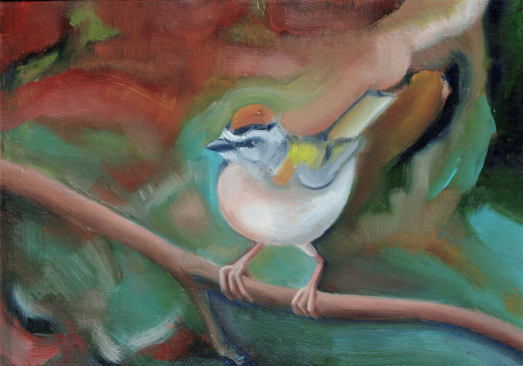 Peinture à l’huile sur bois marouflé, 20 cm x 14 cm, 2026
de Michèle Beck